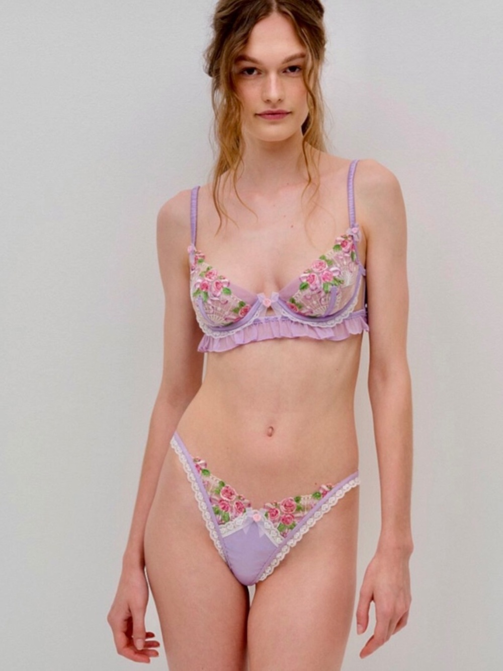 For Love and Lemons SERENITY Bra & Thong SET—NWT-38D/ XL